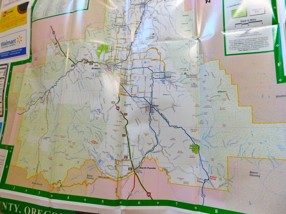 Map of Union County, Northeast Oregon