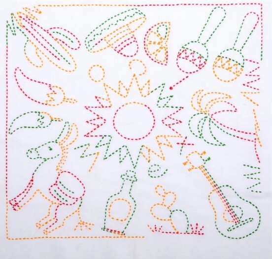 Sashiko World - MEXICO - AMIGO - Sampler Kit with Needle & Thread
