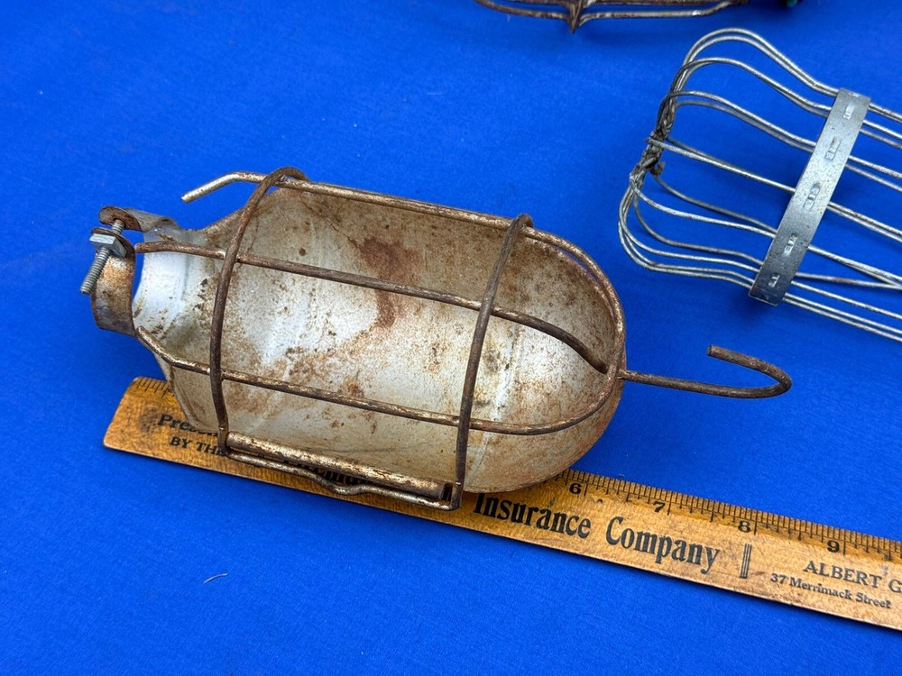 3 Vintage Lightbulb Cages, Each is Different