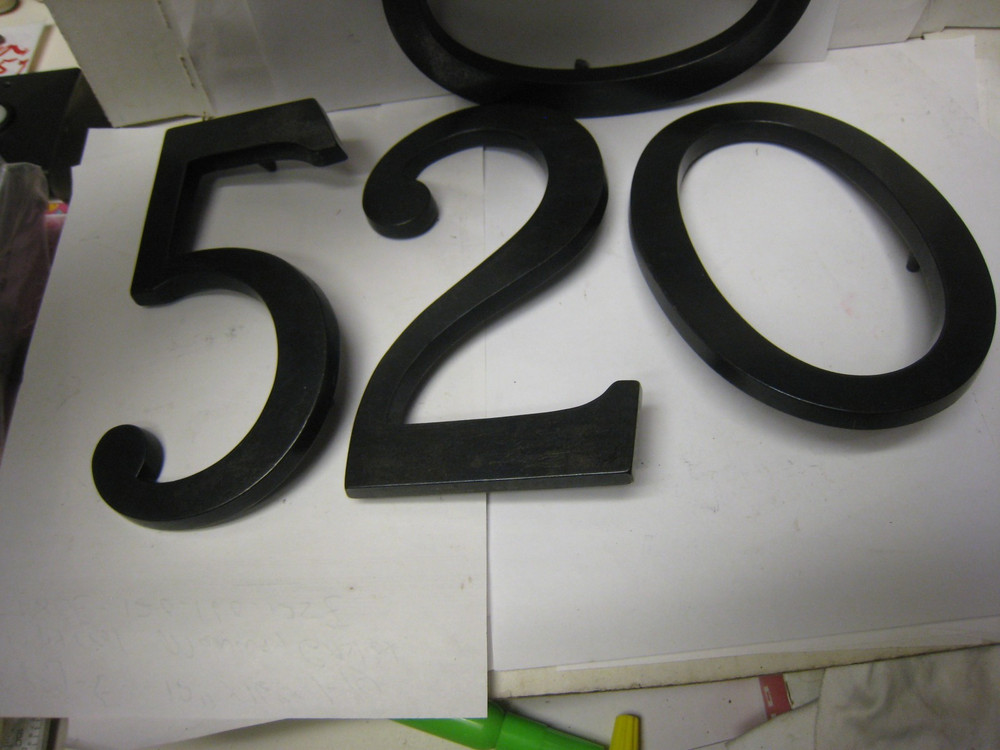 Ashley Norton architecural hardware 4 X SOLID Brass Numbers 2500 4" x 6" ea.