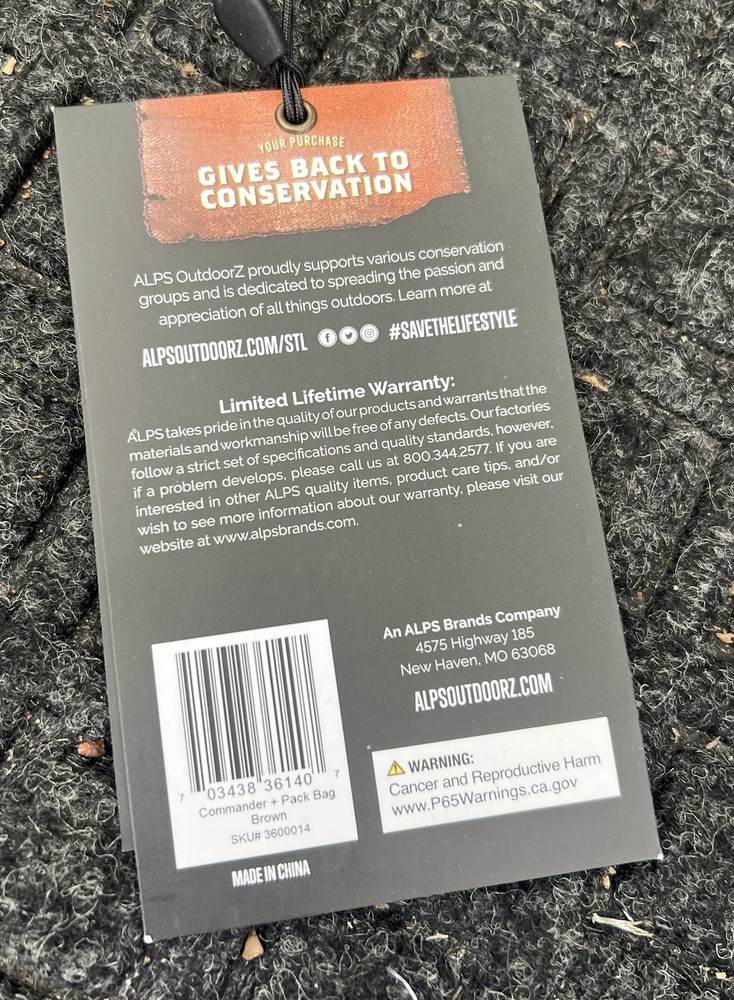 Alps OutdoorZ Commander Rucksack Backpack Pack + Frame Hunting Backpacking