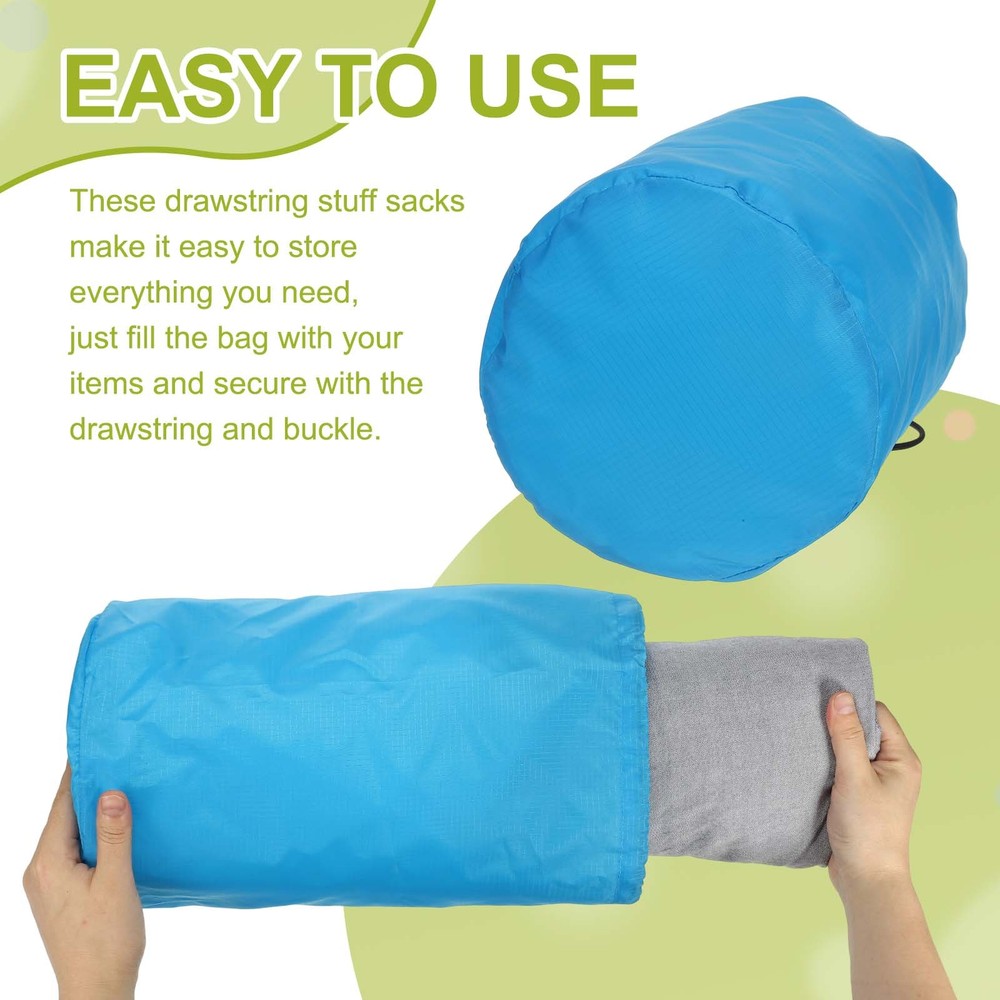 Stuff Sack, Nylon Waterproof Storage Sacks, 9x16Inch(Orange)