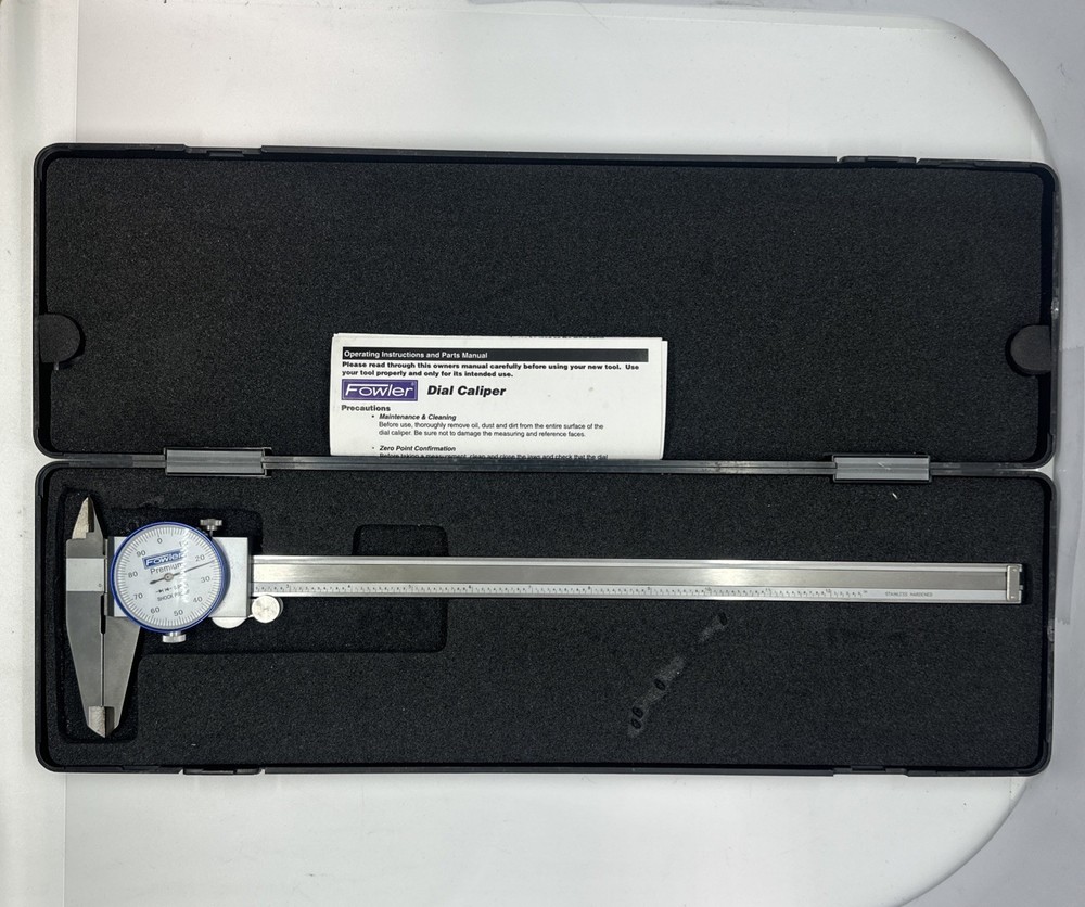 Fowler 52-008-712-0, Dial Caliper With 0-12 Measuring Range (White)