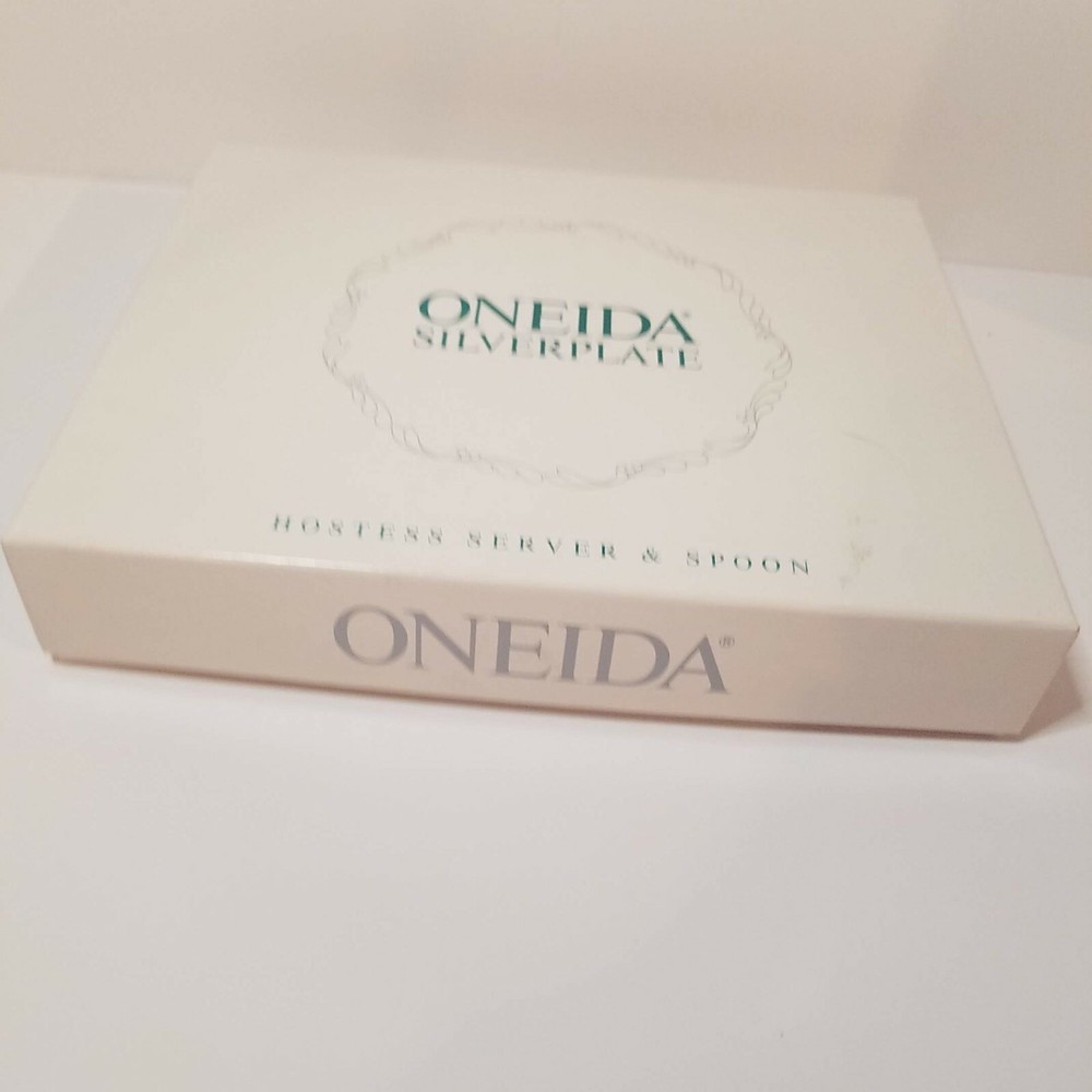 Oneida, Silverplate, Hostess Server Spoon Set Formal Dining Decor w Original Box