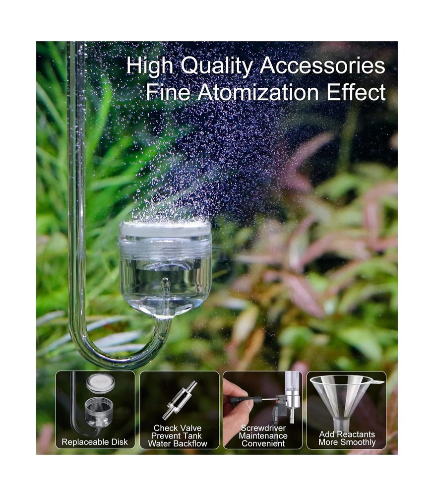 Aquarium CO2 Generator Kit Double Pressurization Enhanced Version Max for 400...