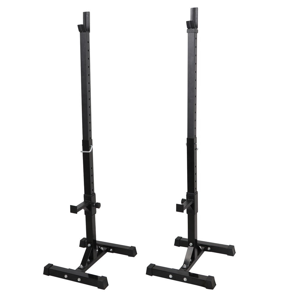 Exercise Adjustable Rack Standard Solid Steel Squat Stands Barbell Bench Press