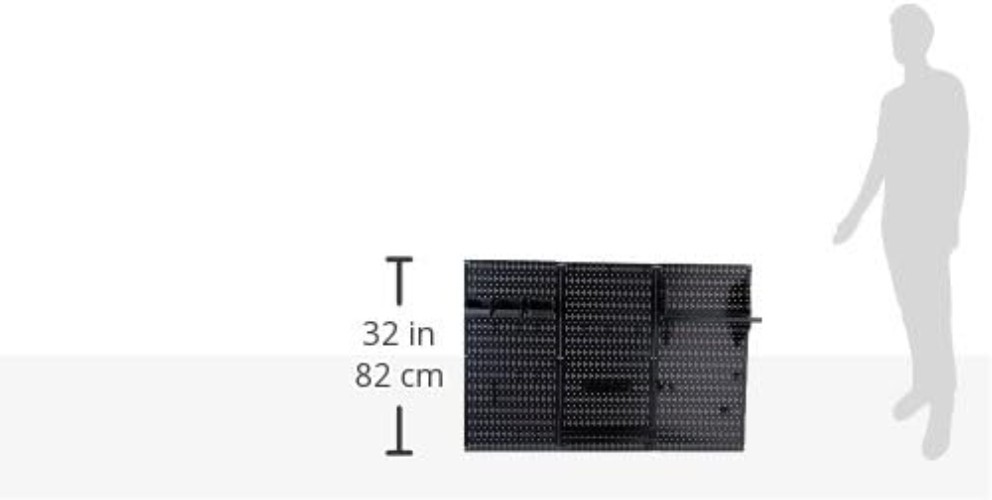 Magnetic Pegboard Organizer with Durable Metal Panels and Complete Accessory Set