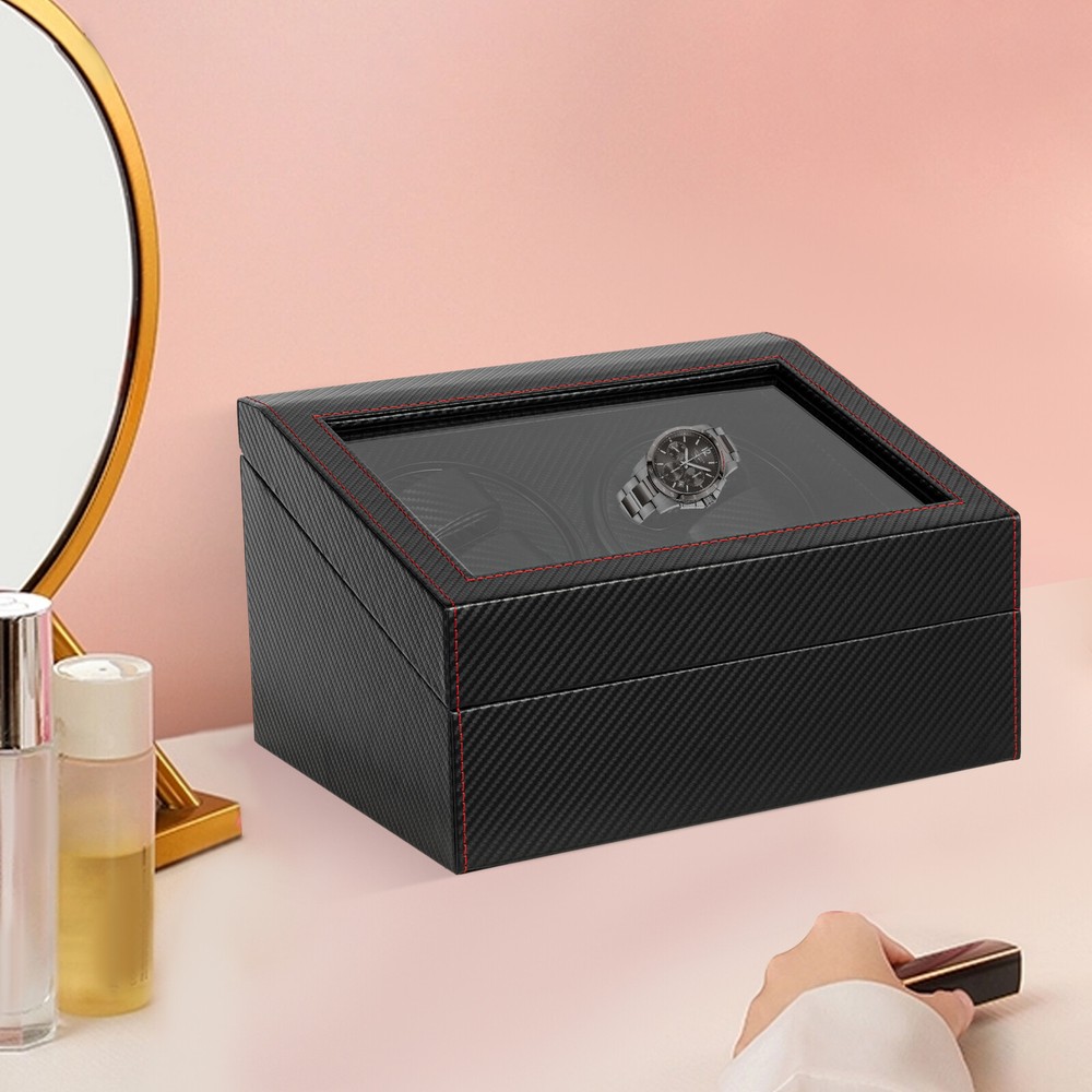 Automatic Rotation Watch Winder Box 4+6 Self Winding Display Box Storage Case