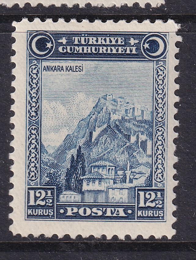 TURKEY, 1929 12 1/2k. Deep Blue, lhm.