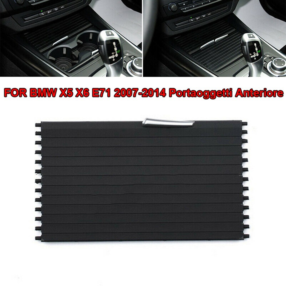 Auto Car Front Storage Box Central Console Covers Black For X6 E71 07-14