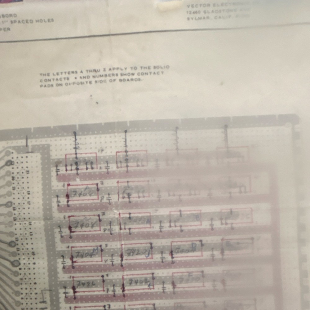 Vector Electronics LASP2 Plugboard Clock Layout Schematic Manual