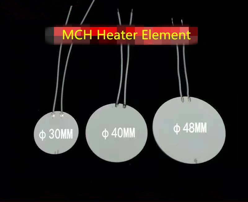 2Pcs Industry MCH Ceramic Heater Dia. 30/40/48mm Disk Resistive Heating Elements