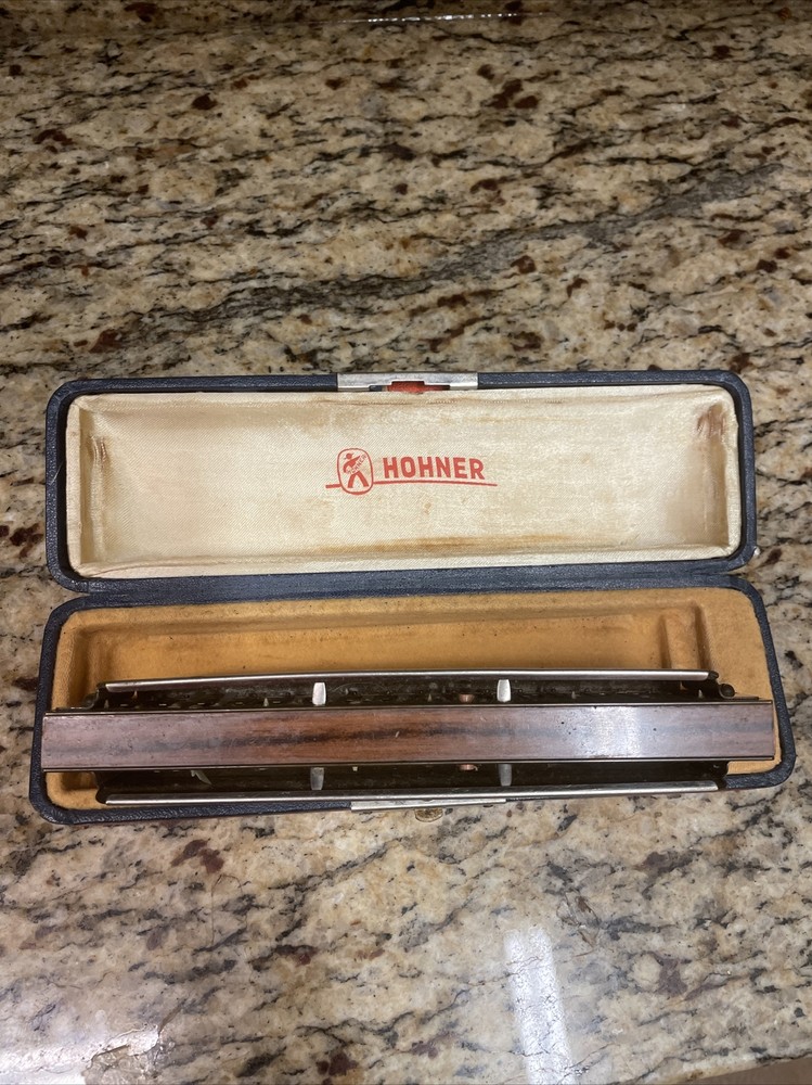 M Hohner Professional 64Chromonica 4 Chromatic Octaves Harmonica In Case