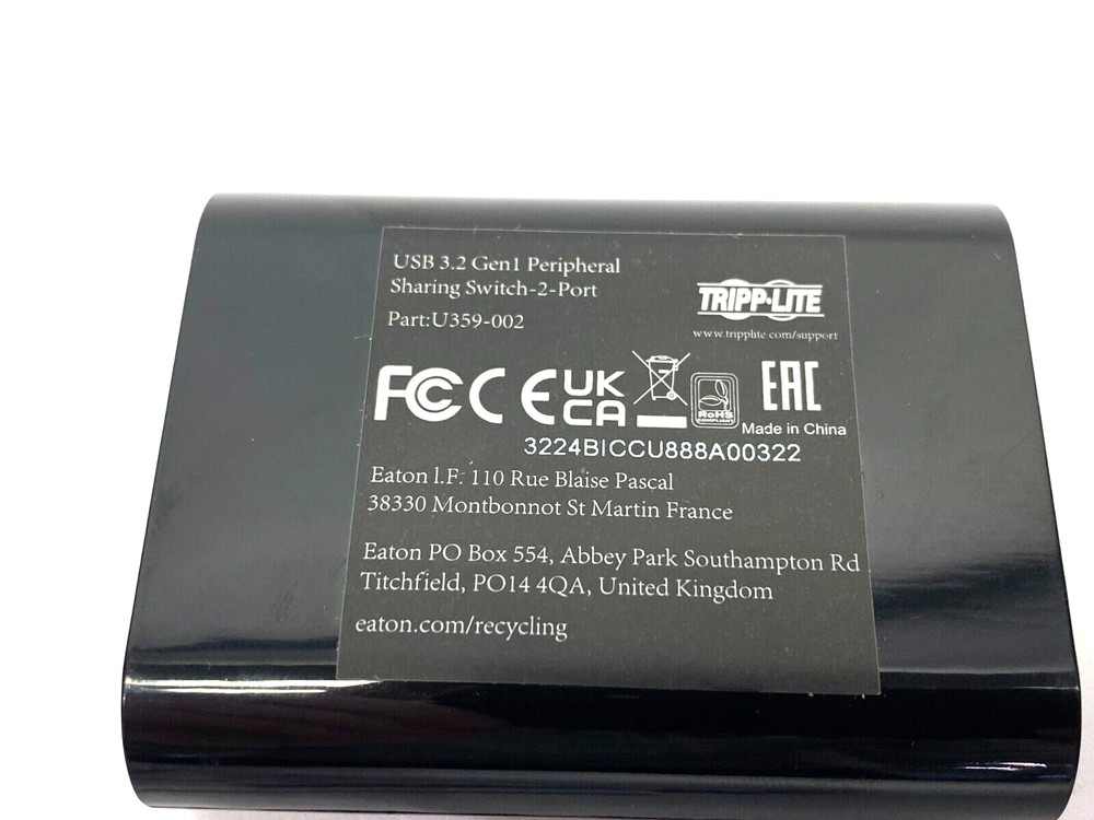 Tripp Lite U359-002 USB 3.2 Gen 1 Peripheral Sharing Switch 2-Port