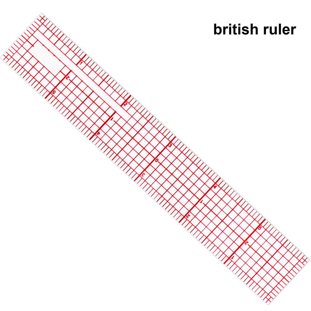 Pelopy 4 Pieces Clear Plastic Ruler Grid Transparent Ruler Plastic Straight