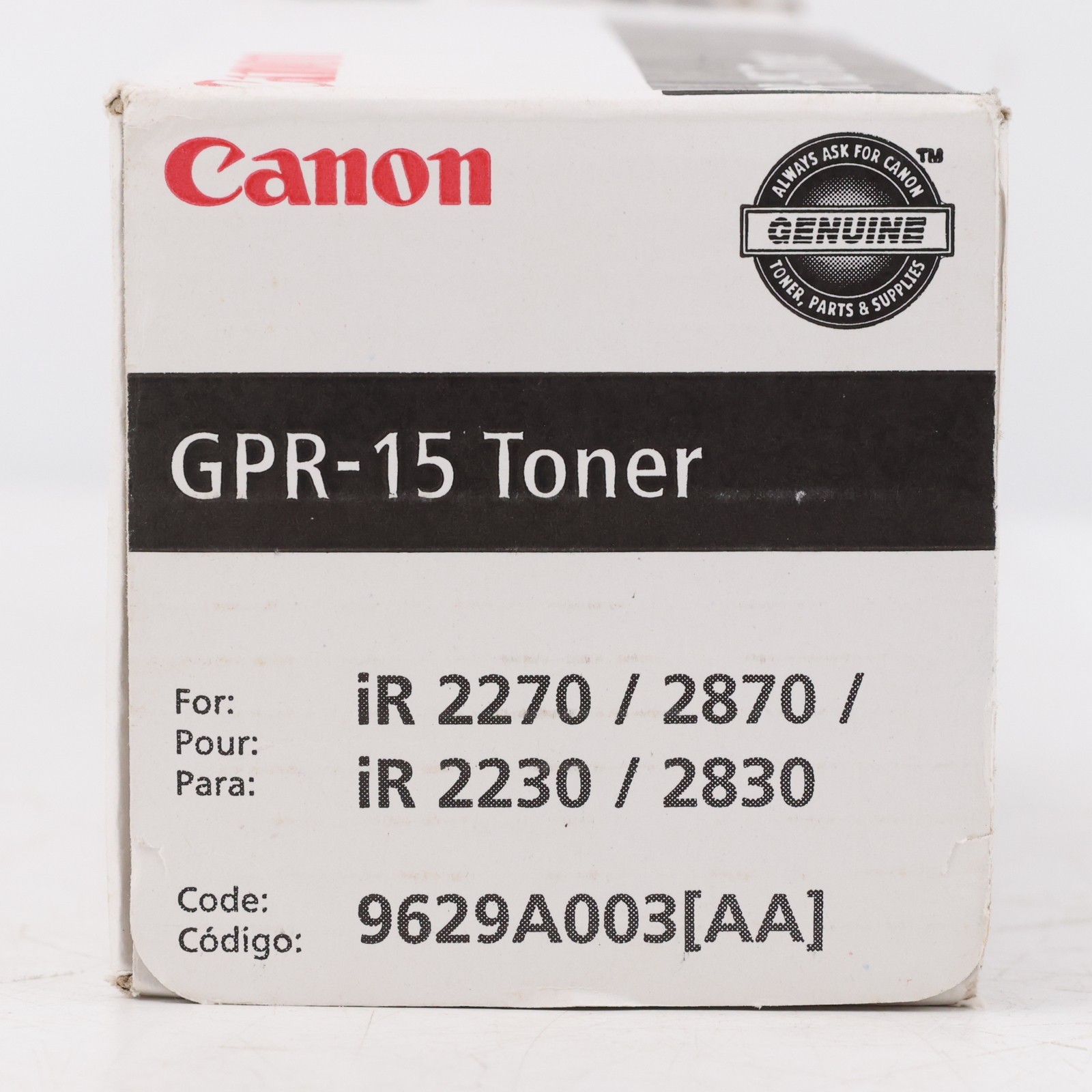 Genuine Canon GPR-15 Black Toner Cartridge 9629A003AA imageRUNNER 2230 2270 2870