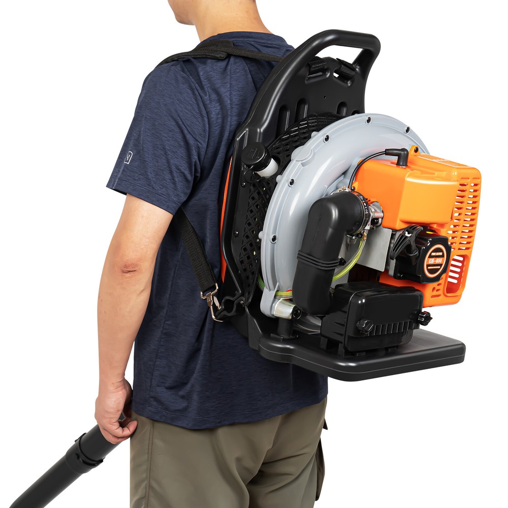 Commercial Backpack Gas Leaf Blower Manual Start 63cc Two-stroke Engine