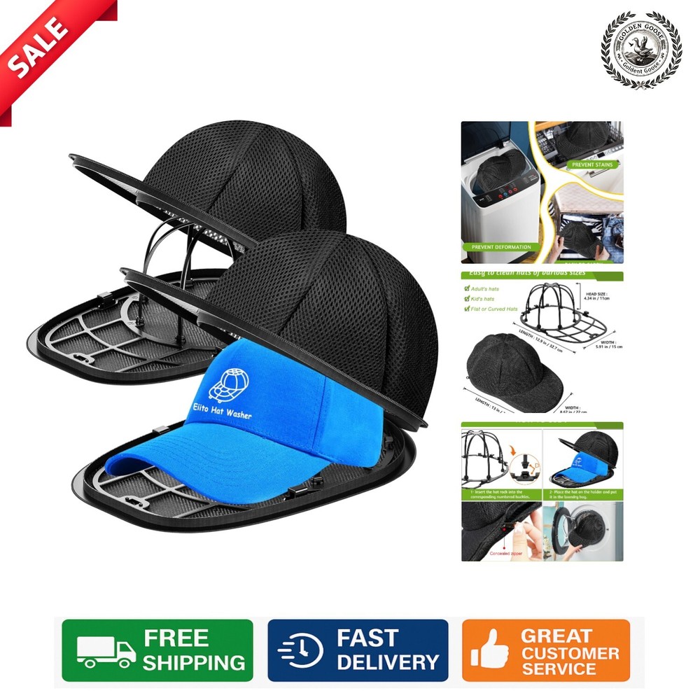 Durable PE Plastic Hat Washer Cage - Effortless Cleaning and Care, 2 Pack