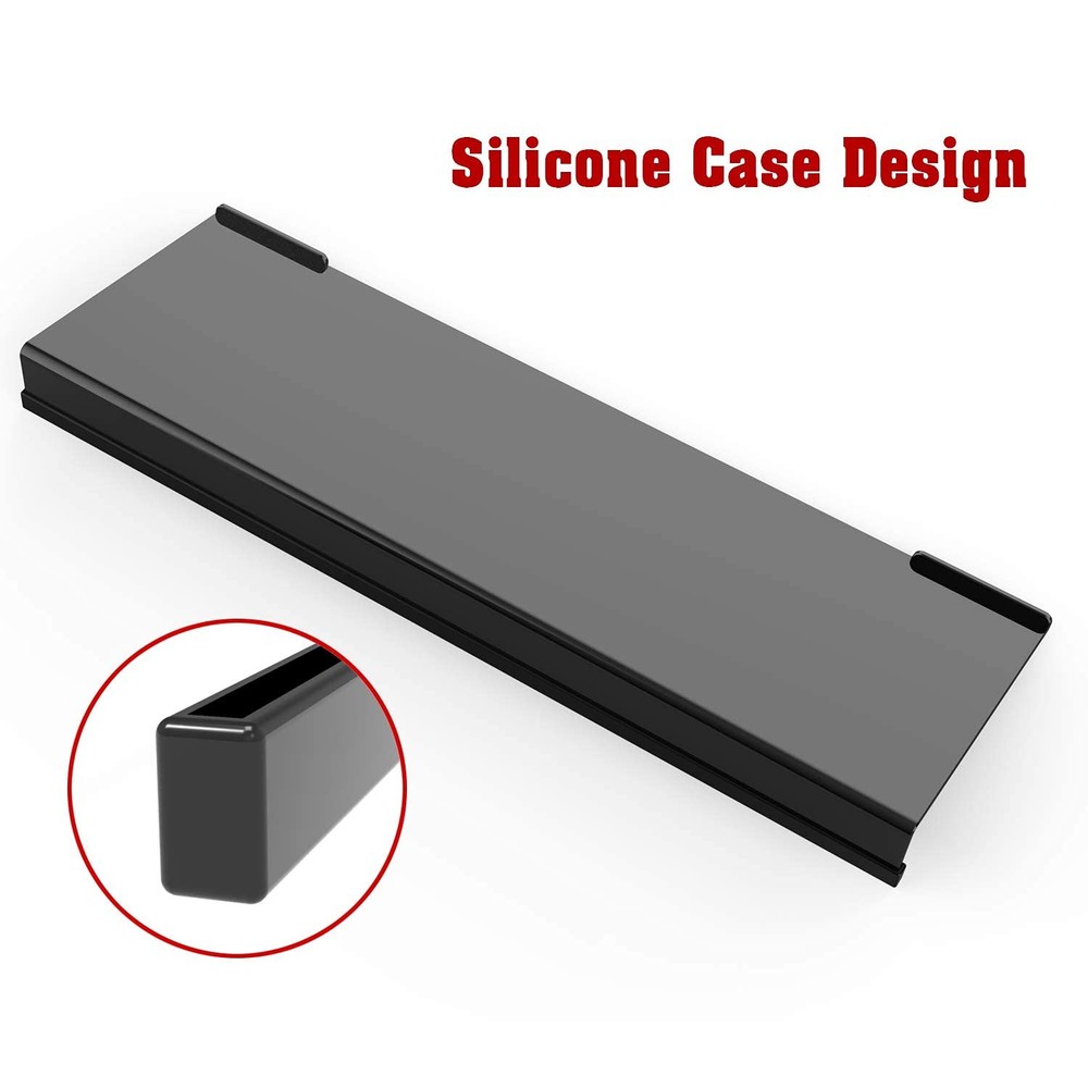 Black Acrylic Tilted Computer Keyboard Stand Silicone Non Slip Tray Ergonomic