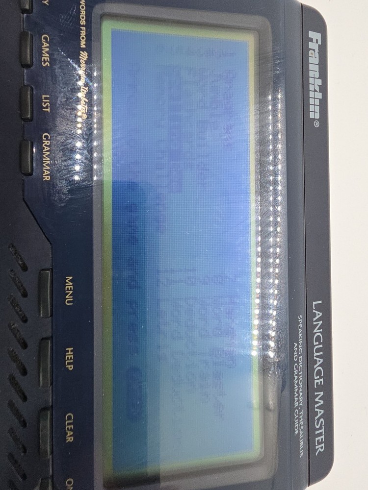 Franklin Language Master LM-6000 Speaking Dictionary, Thesaurus, Grammar Guide