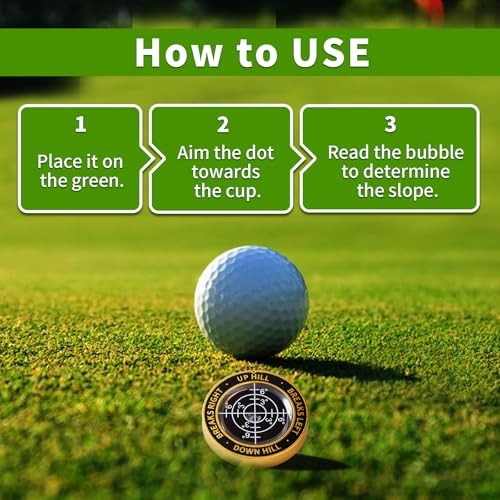 High Precision Golf Green Reader Funny Ball Marker Golf Putt Black&Black
