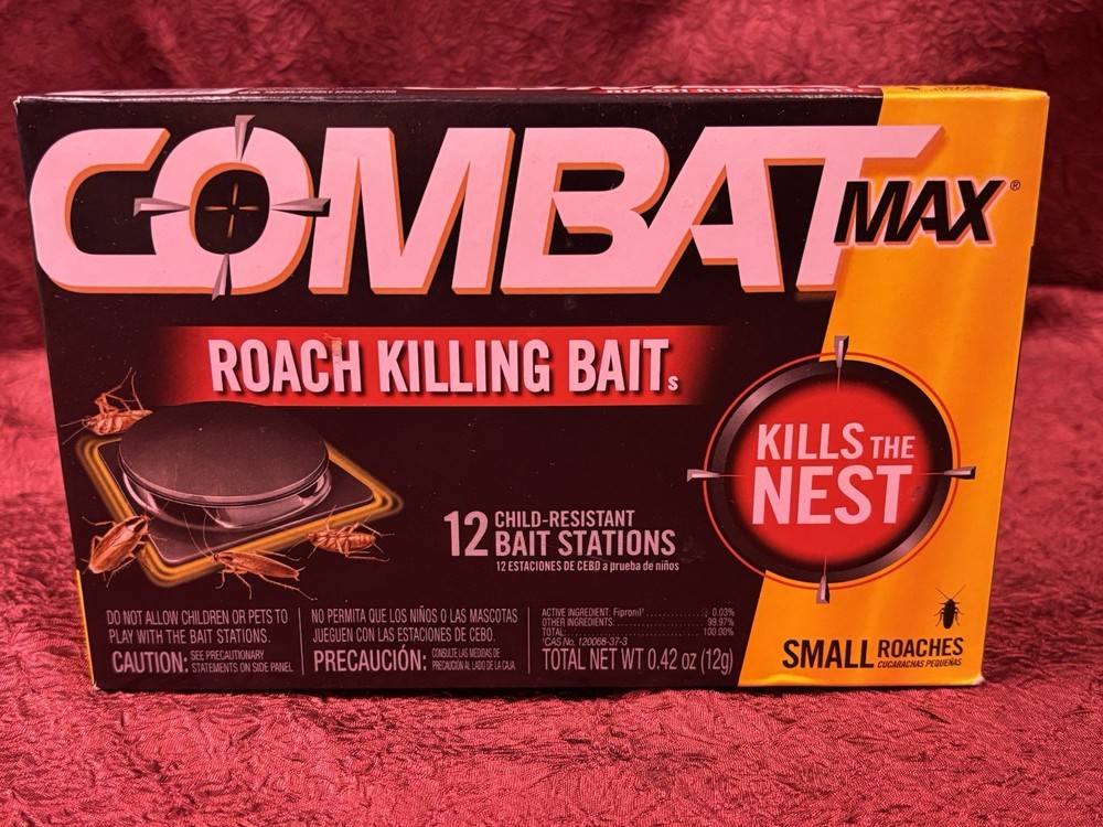 12ct Combat Max Small Roaches Roach Killing Bait Stations