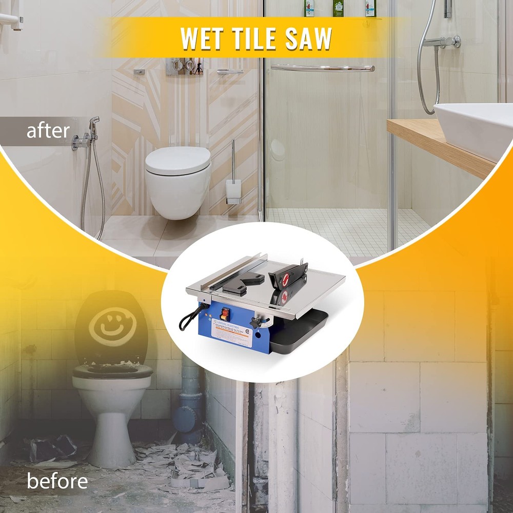 7-Inch Professional Wet Tile Saw for Precision Tile Cutting - Model 1