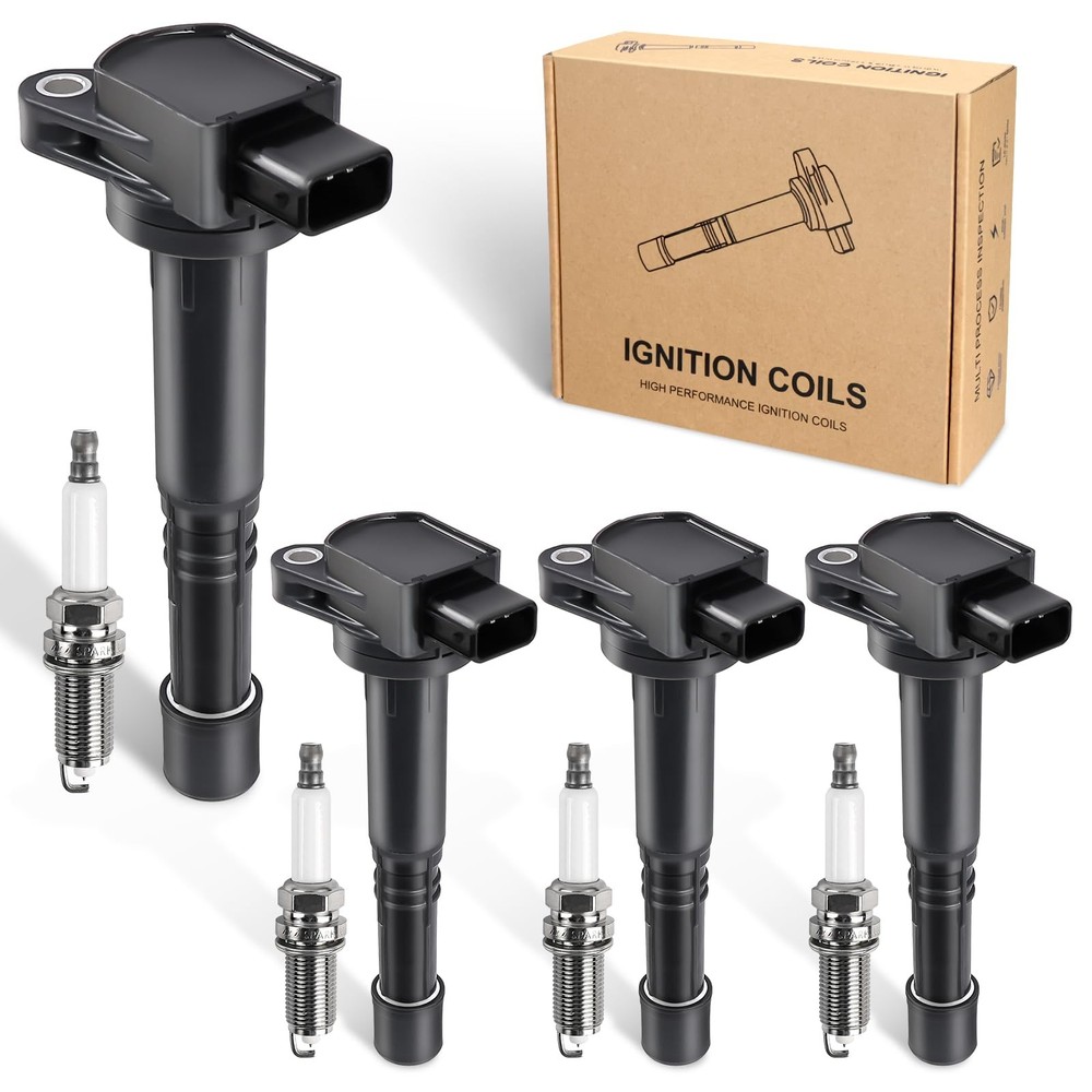 4pcs Ignition Coil & Spark Plug Compatible UF311 + plug