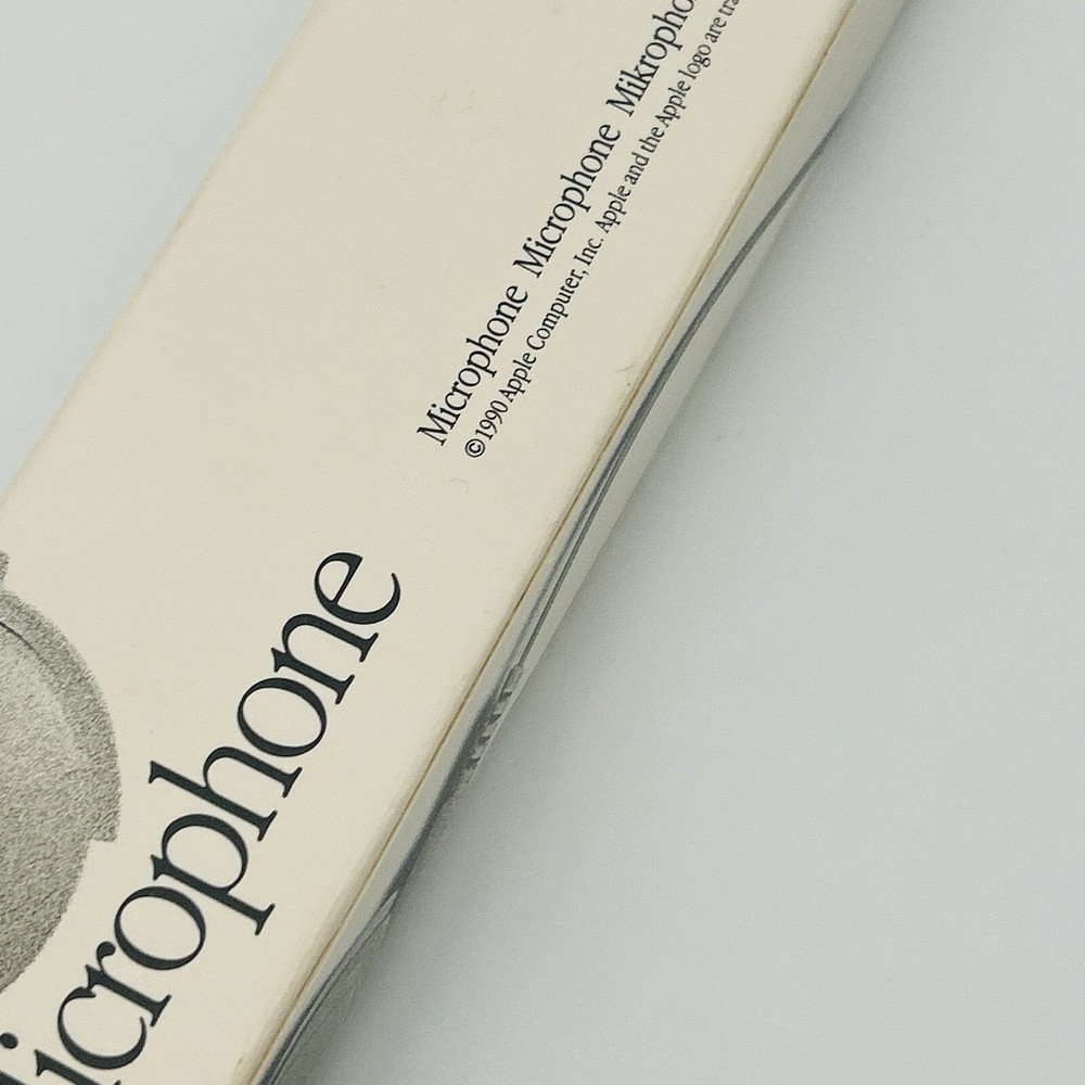 VINTAGE 1990 Apple Microphone Original Box Apple Computer Mic Electronics NEW