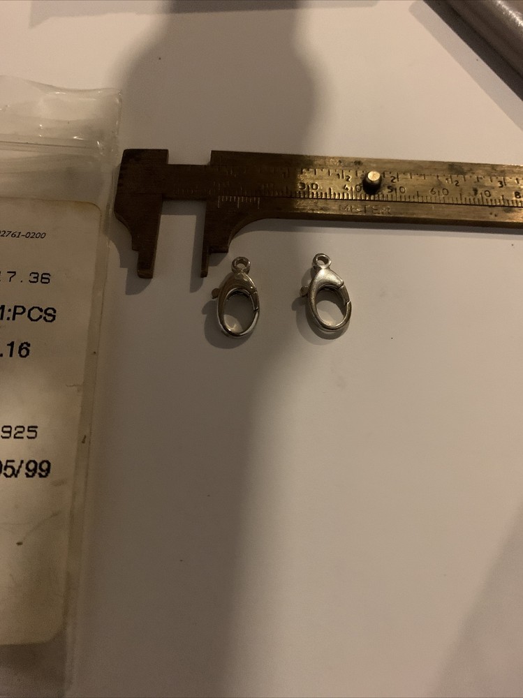 2 Large Sterling Oval 18x9mm Lobster Claws