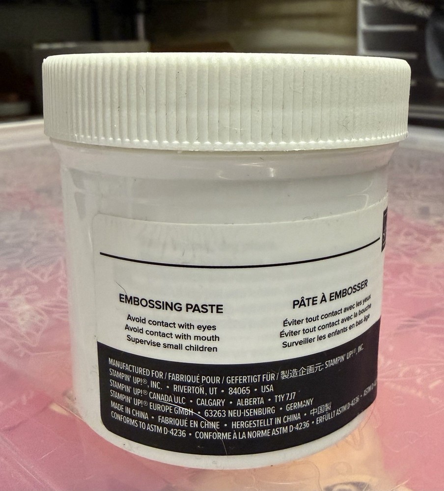 Stampin Up Embossing Paste 4 oz Matte Finish Adds Texture New