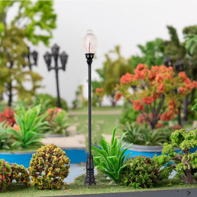 20PCS LED 1:100 / 1:87 Model Railway Lamppost Micro-Landscape Street Lights Set