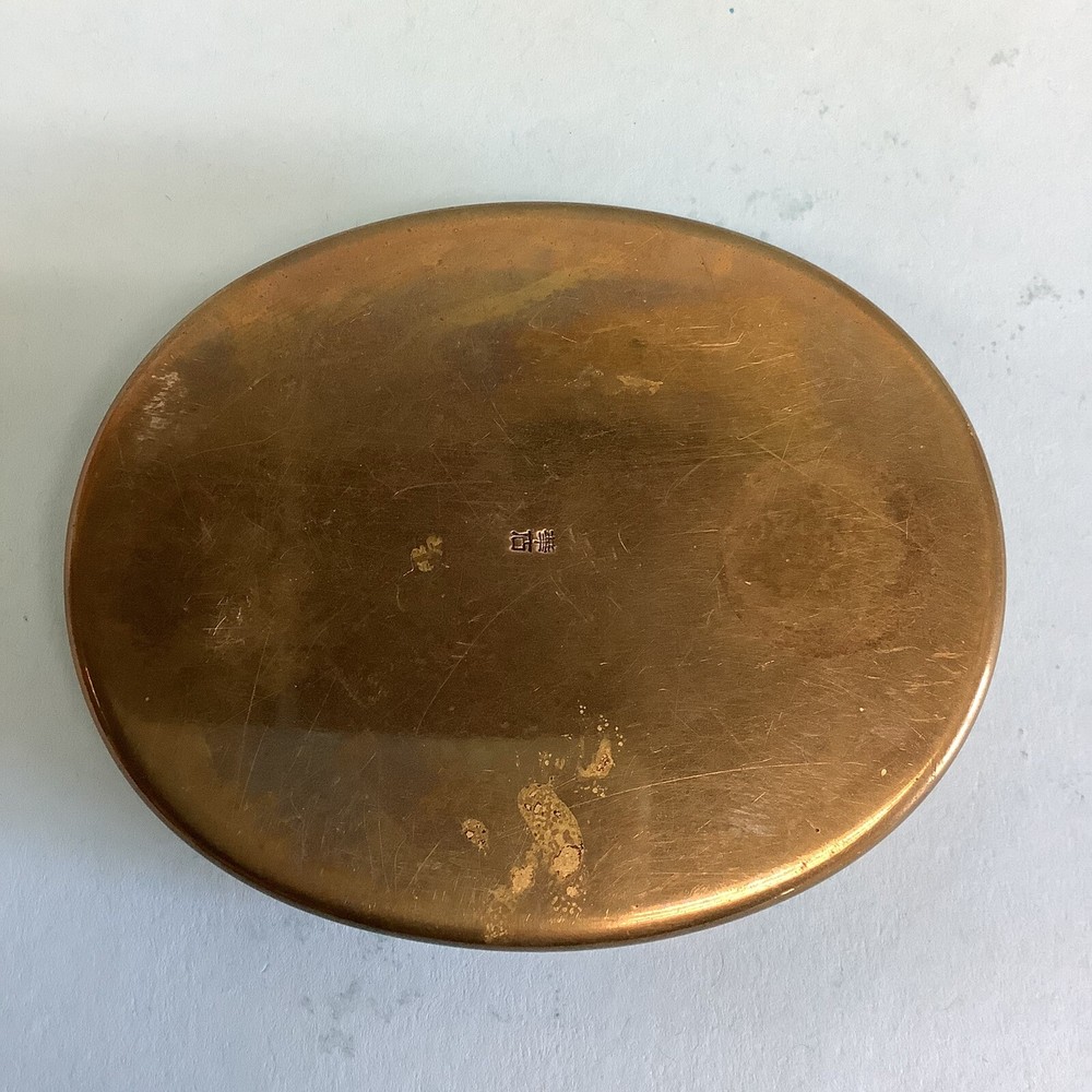 18thC. Brass Oval Snuff Box 3 1/4”