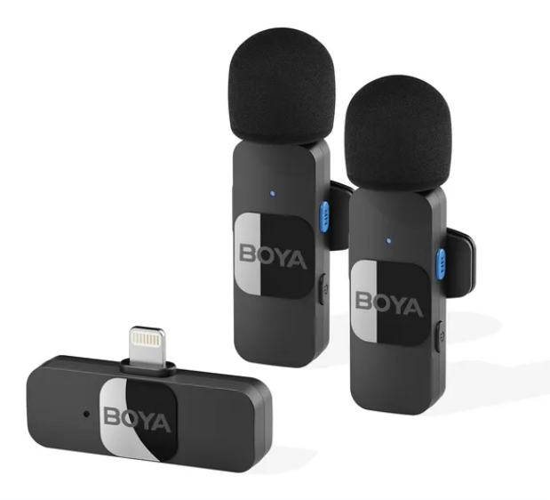 BOYA BY-V Professional Wireless Lavalier Mini Microphone - iPhone, Android, More