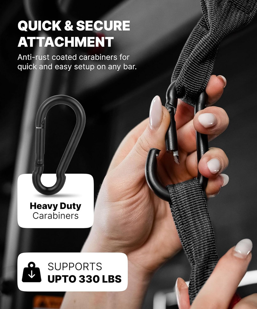 Hanging Ab Straps for Pull Up Bar & Core Strength Training - Soft Padded Exercis