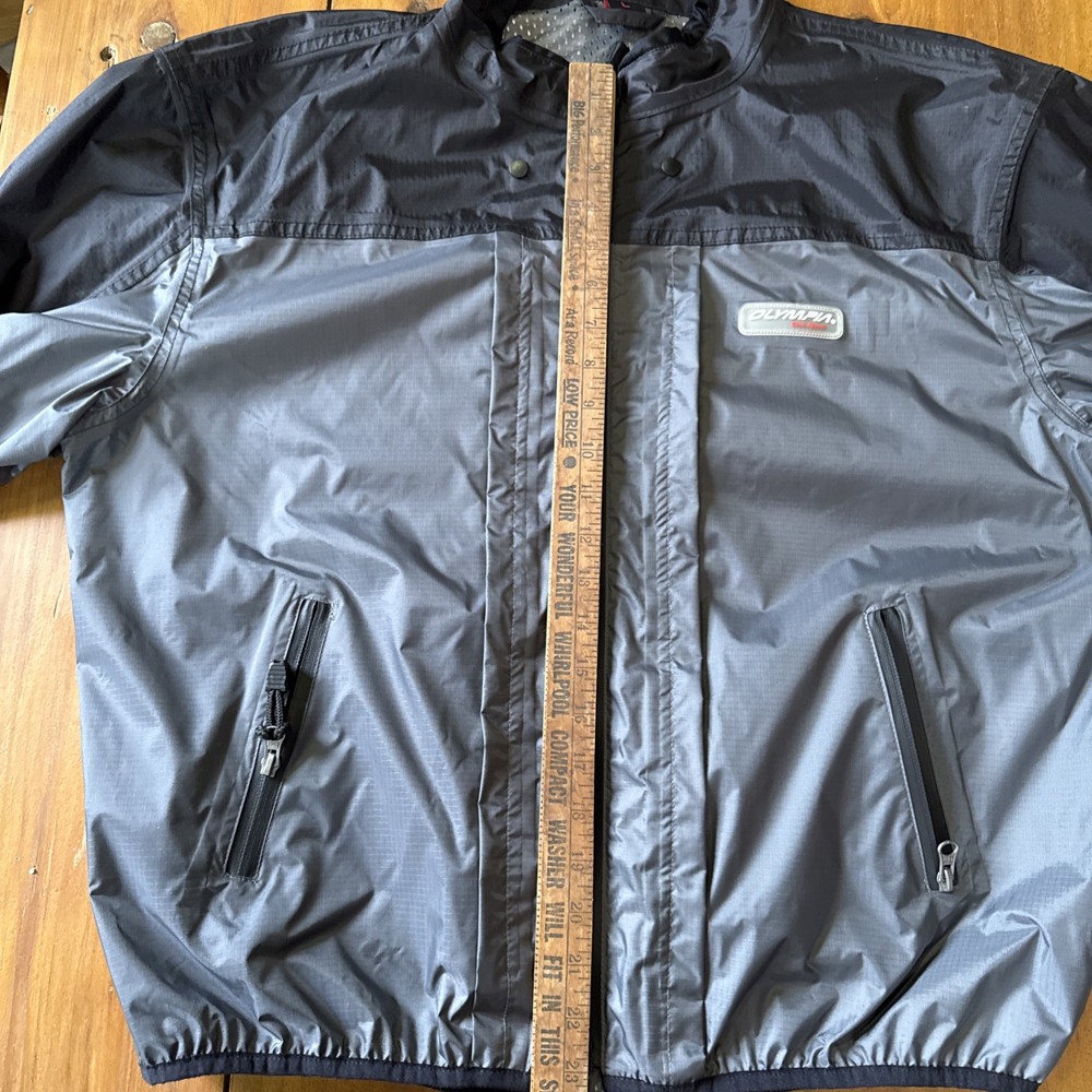 Olympia Moto Rain Jacket Size Large Grate Shape