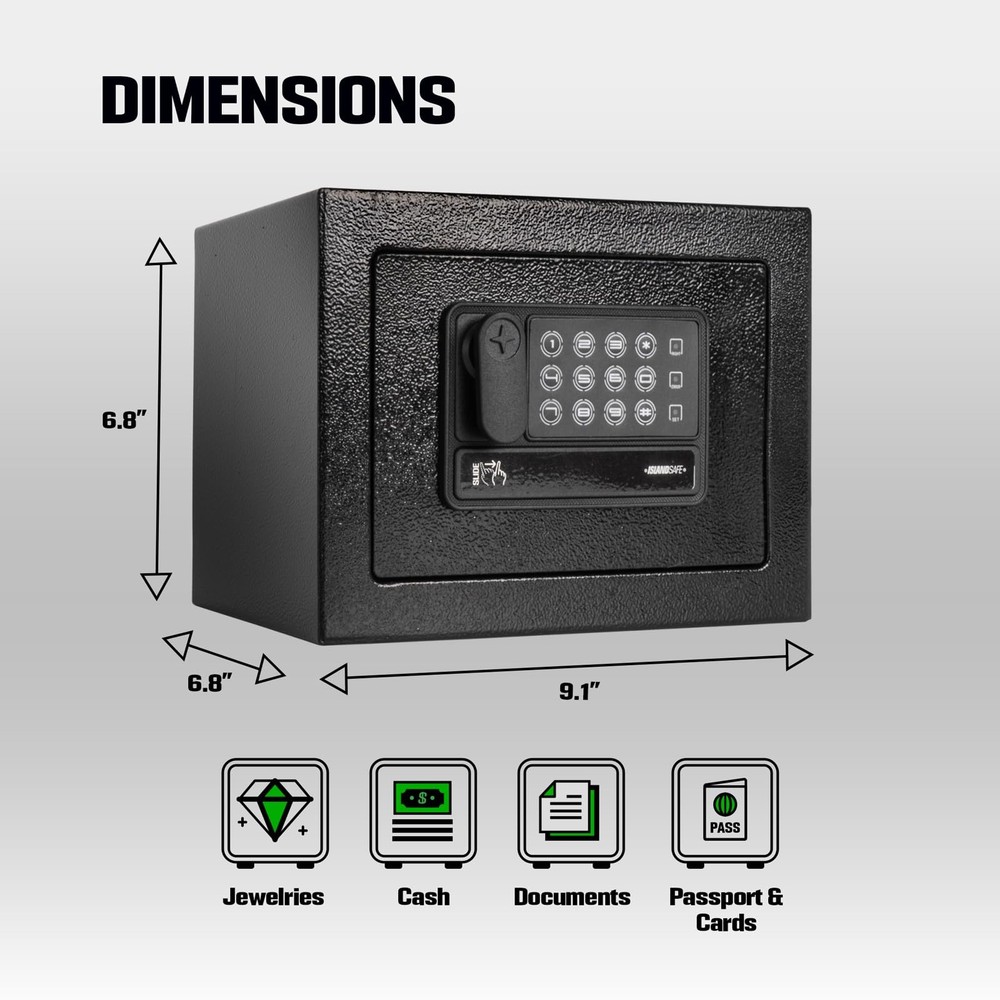 Mini Personal Electronic Safe Box - Small Security Box with Digital Keypad & ...