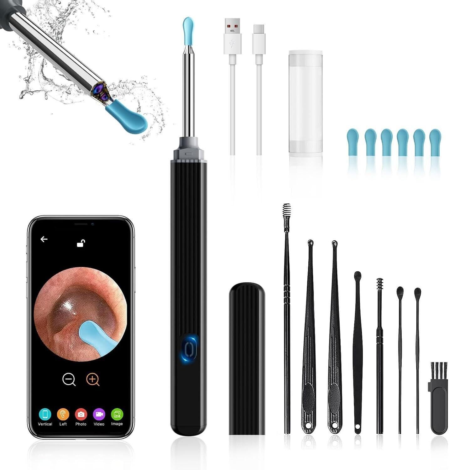 Ear Wax Remova Ear Wax Remover Tool with 8 Ear Set, Ear Cleaner with Camera