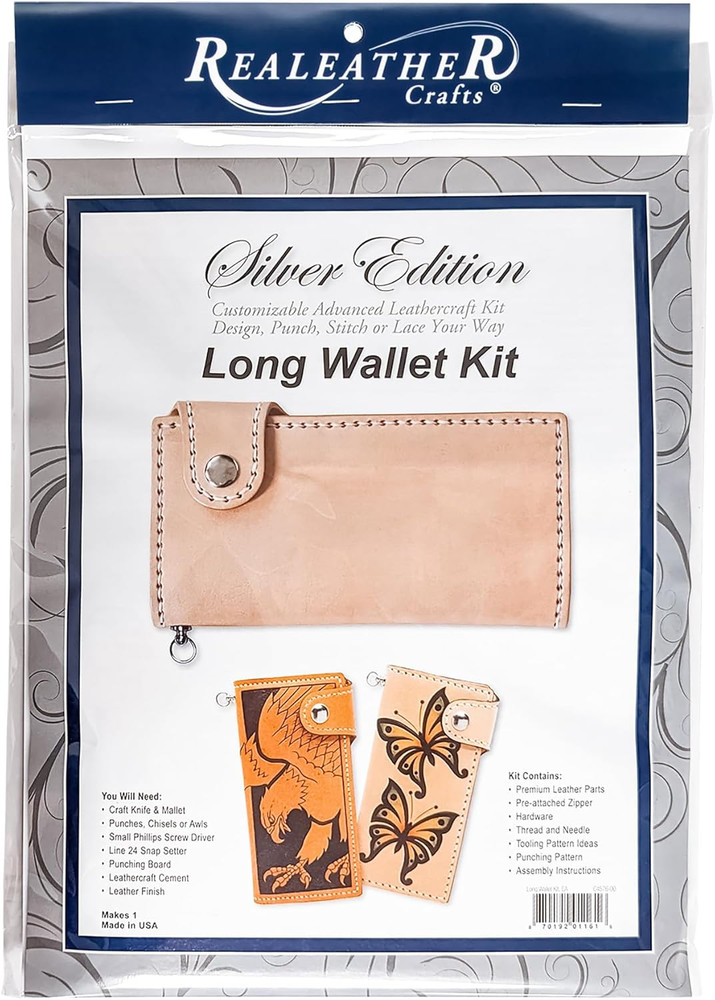 Silver Edition Long Leather Wallet Leathercraft Kit
