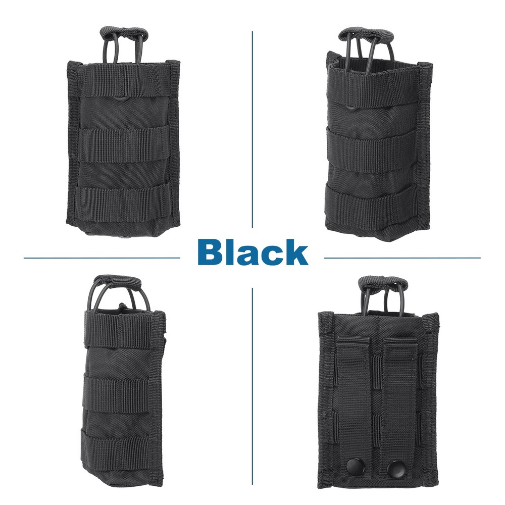 Outdoor Single M4/M16 Open Top Pouch Black 2Pcs