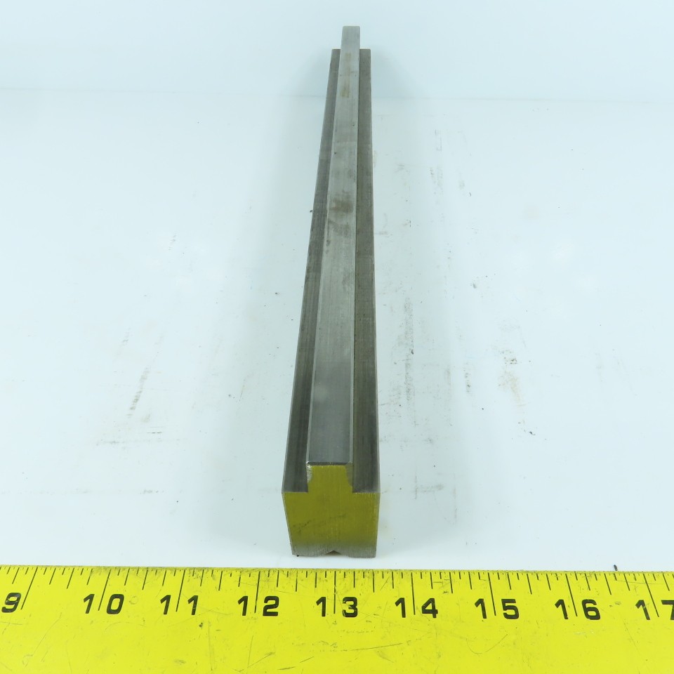 14-1/4" Press Brake Forming 90° V Angle Die Block 1-1/8" Thick 1-3/4"H 1/2" Tan