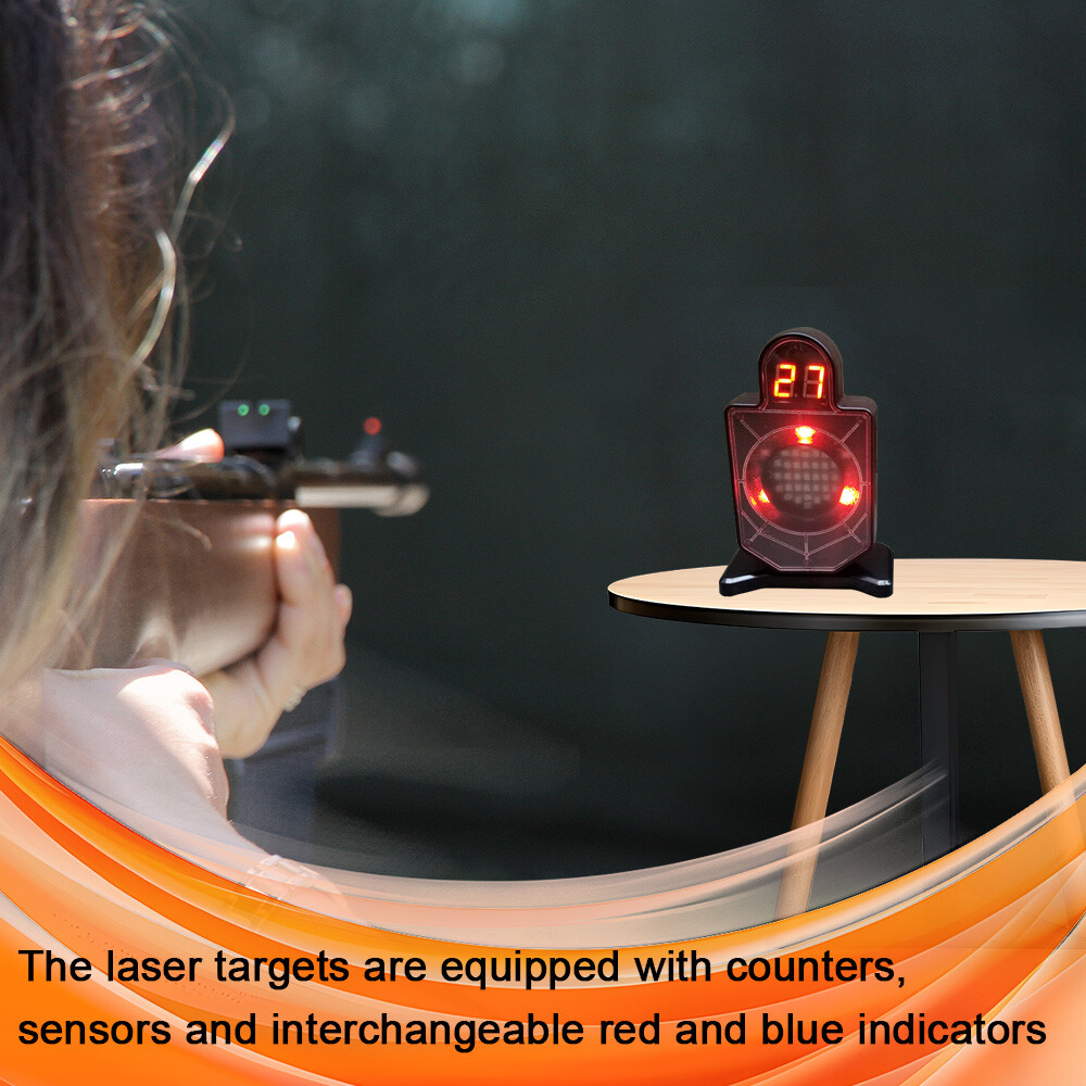 Portable Laser Trainer Target for Reactive Laser Shooting and Dry Fire Practice