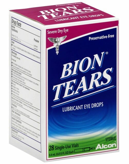 Bion Tears Lubricant Eye Drops Single Use Vials 28ct ^^