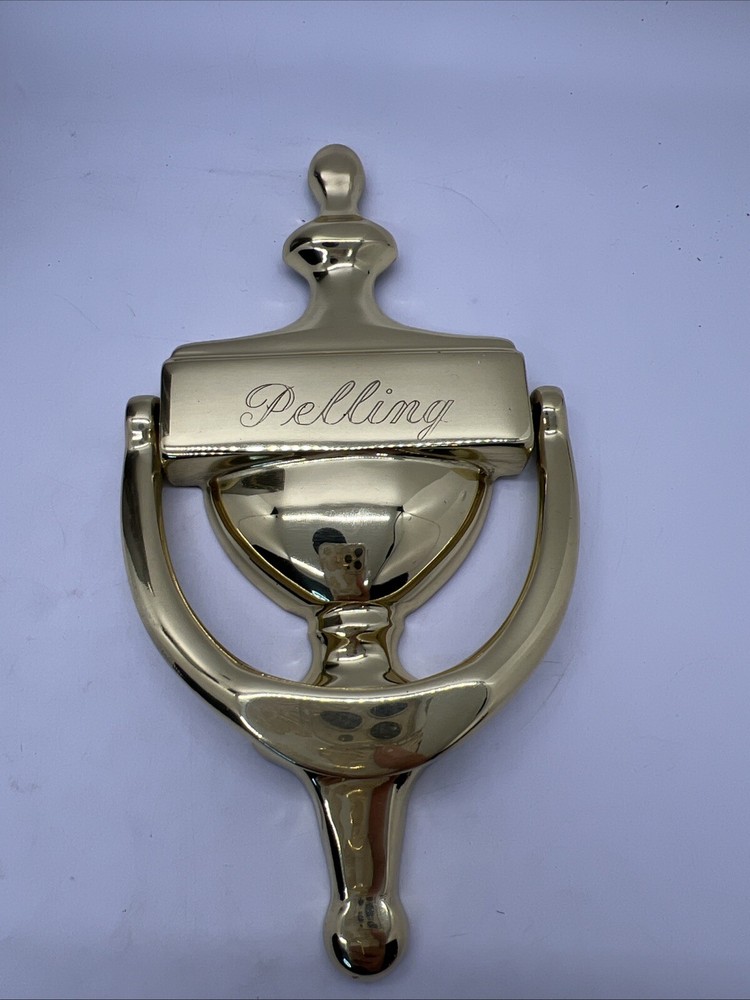 Solid Brass Door Knocker with Last Name “Pelling” from Things Remembered Spain