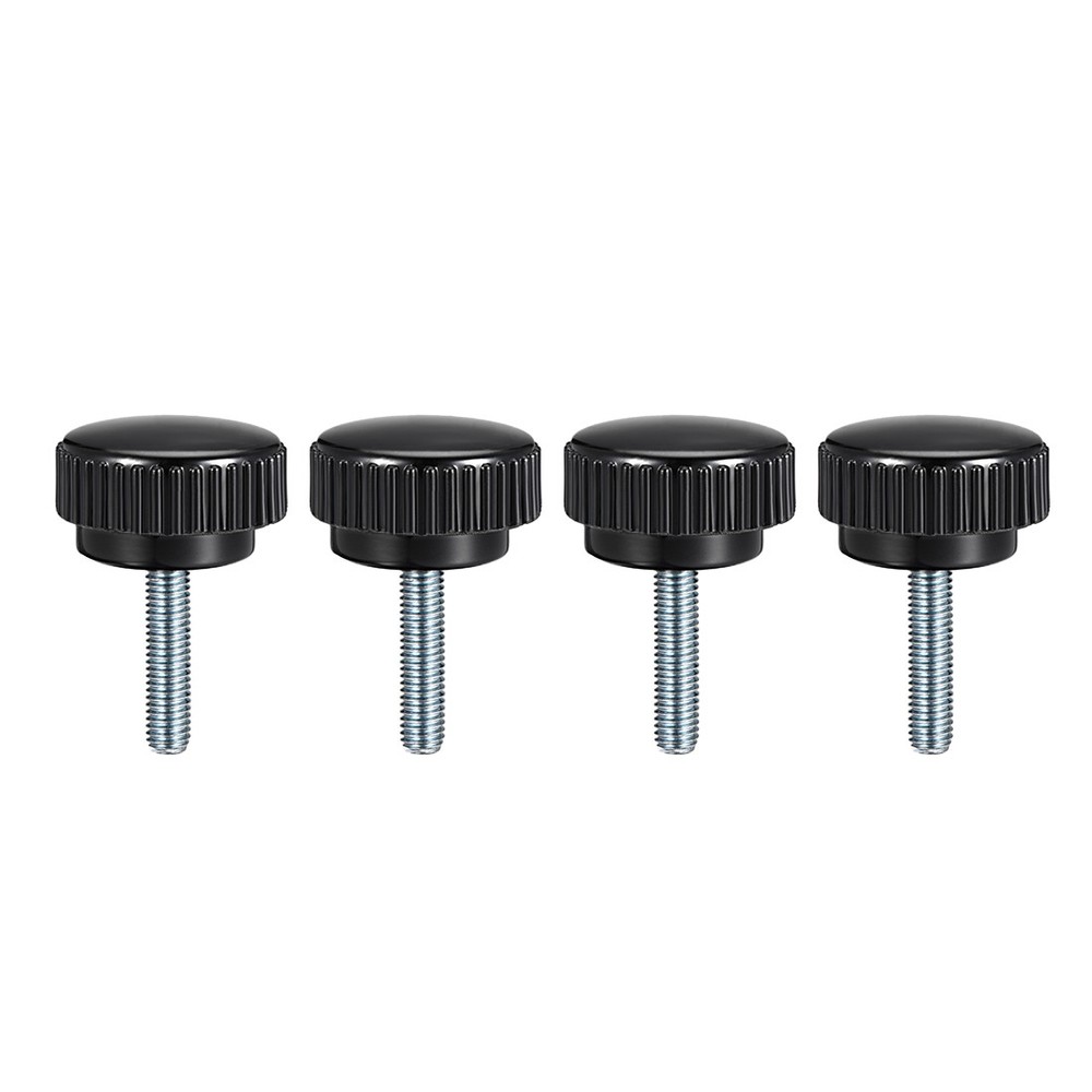 M8 x 25mm Male Thread Knurled Locking Knobs 4pcs