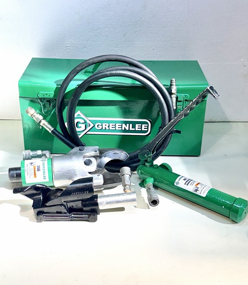 Greenlee 800 Cable Bender + 750  Hyd. Cable Cutter + 746 Ram + 767 Hyd Pump Case