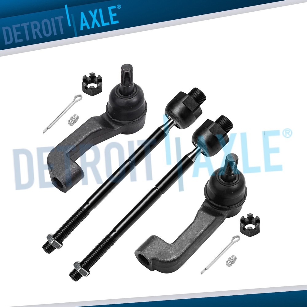 Front Inner Outer Tie Rods for 2002 2003 2004 2005 Jeep Liberty 3.7L 2.4L 2.8L