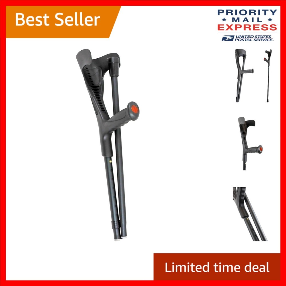 Durable Foldable Crutch for Adults, Adjustable & Lightweight - Ideal for Rehab