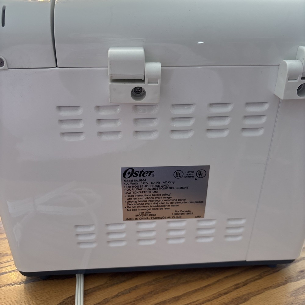 Mint! Gently Used Oster ExpressBake Bread Machine Model 5834 Tested!!