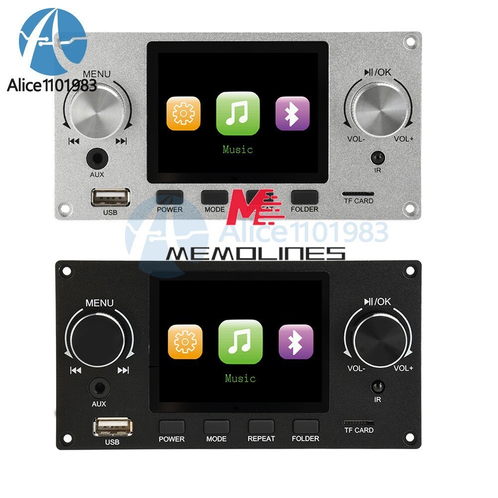 2.8inch IPS Bluetooth MP3 Decoder Board TF USB Car Amplifier Audio Player 2CH
